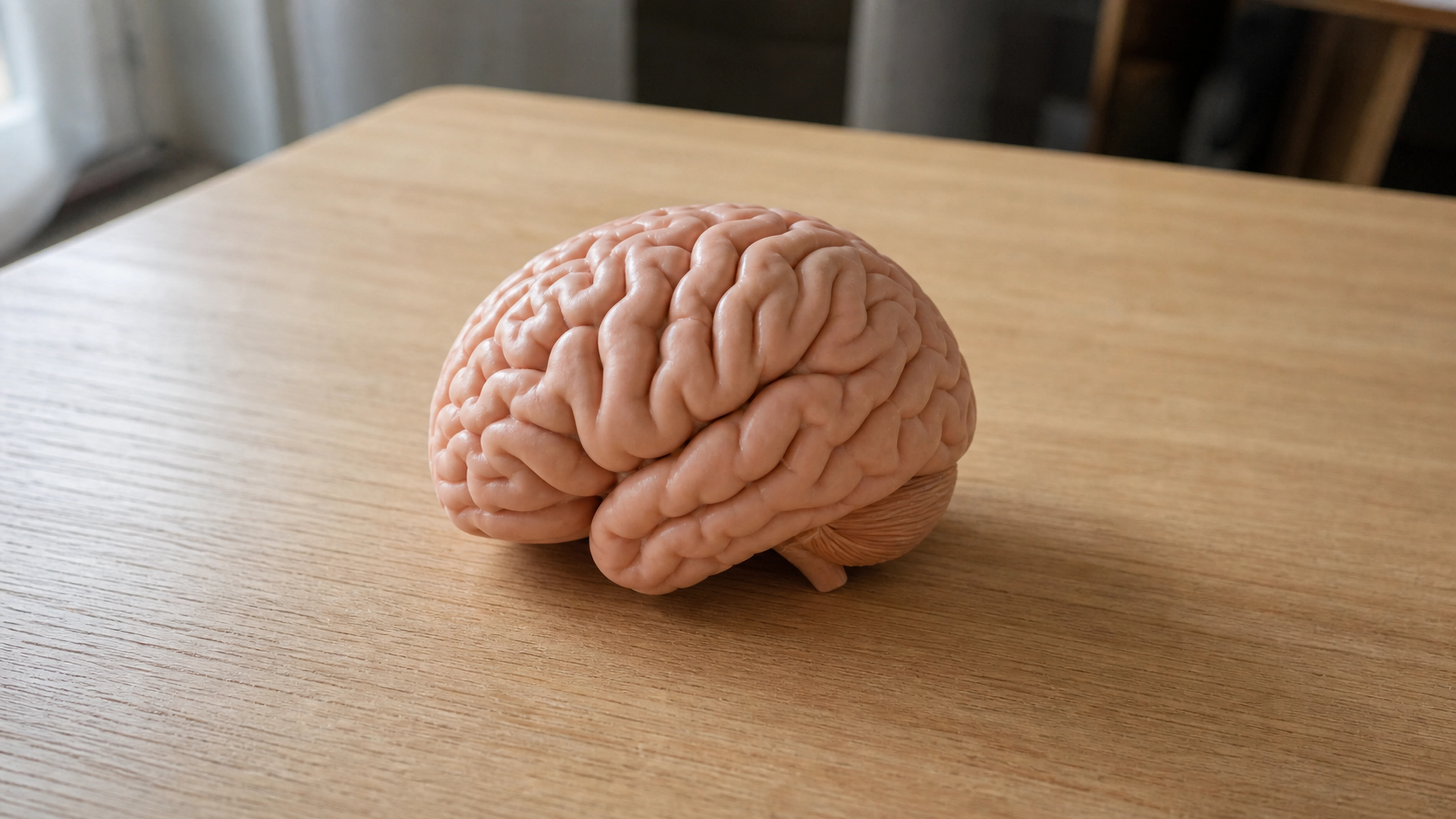 Modèle anatomique de cerveau montrant les gyrus et les sillons du cortex